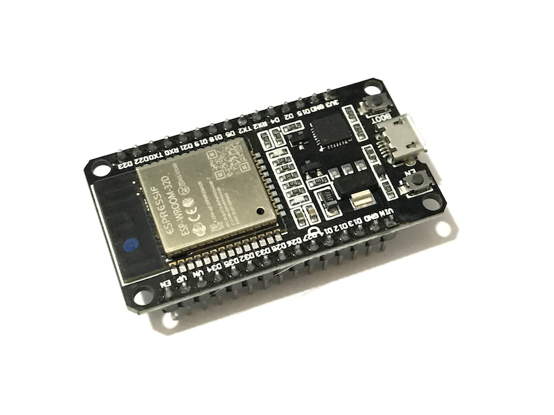 An ESP32 microcontroller