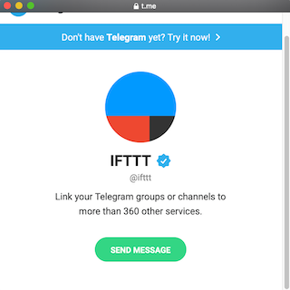 Ifttt telegram как пользоваться