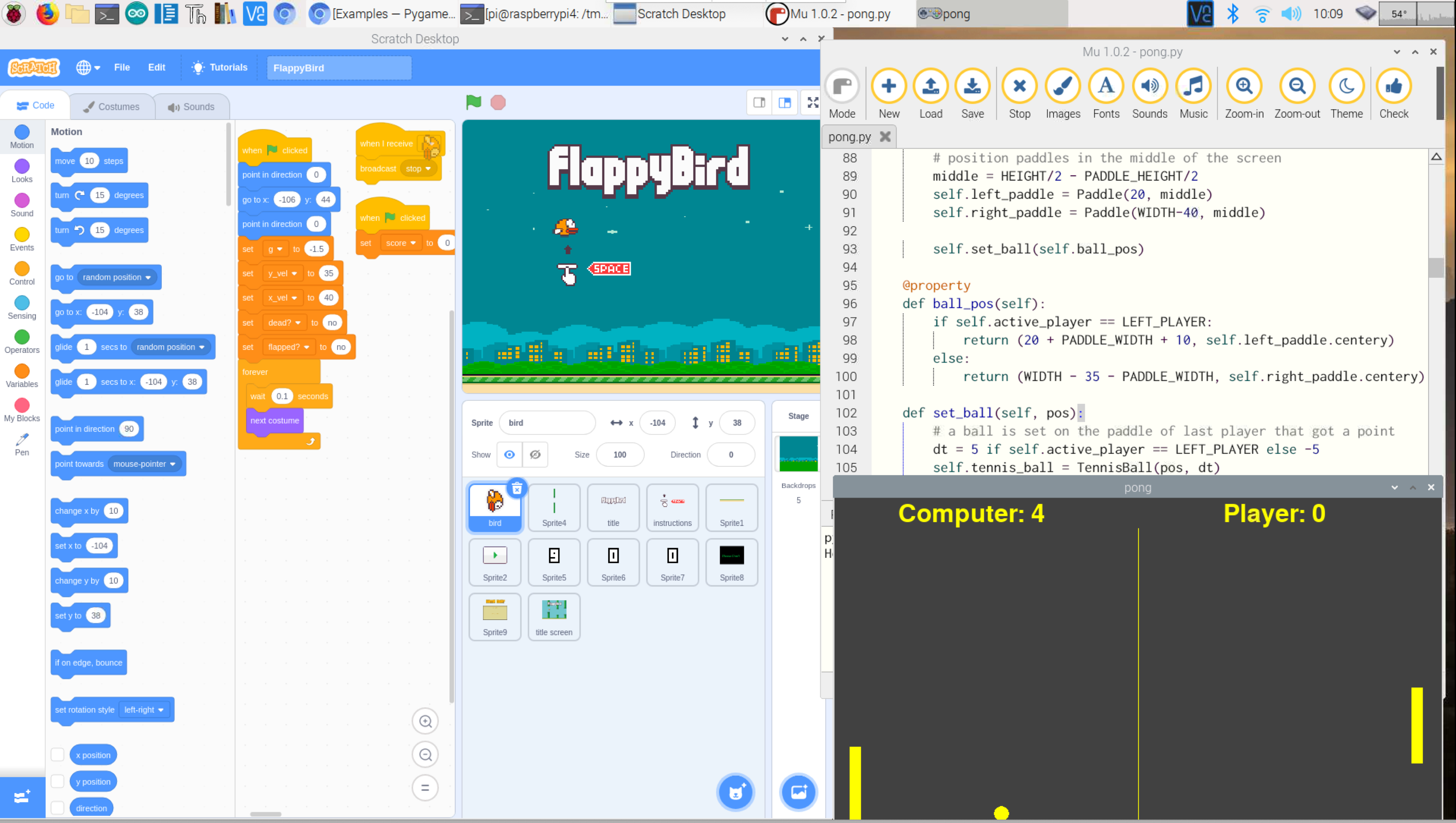 Making Games with Scratch or Pygame Zero