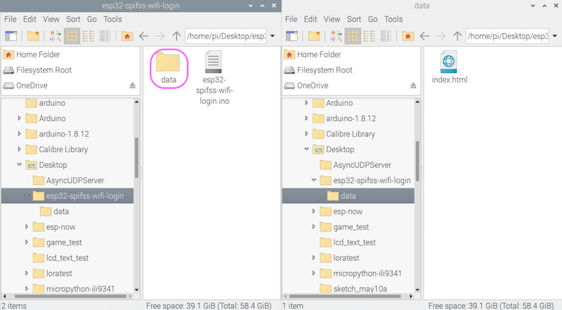 HTML inside the 'data' folder, which is inside the sketch's folder