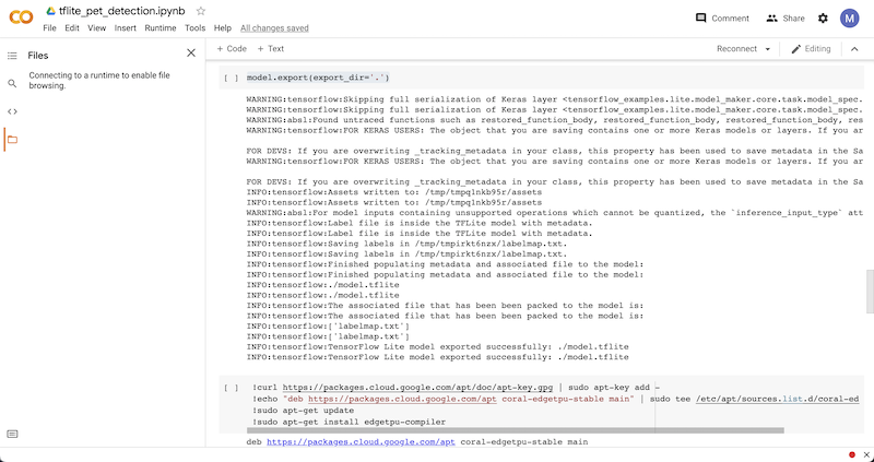 Train an object detection model with Colab